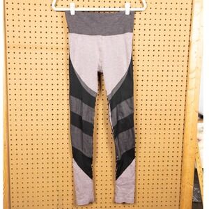 Alo Yoga High Waist Seamless Striped Colorblock Leggings Mauve Black Size M